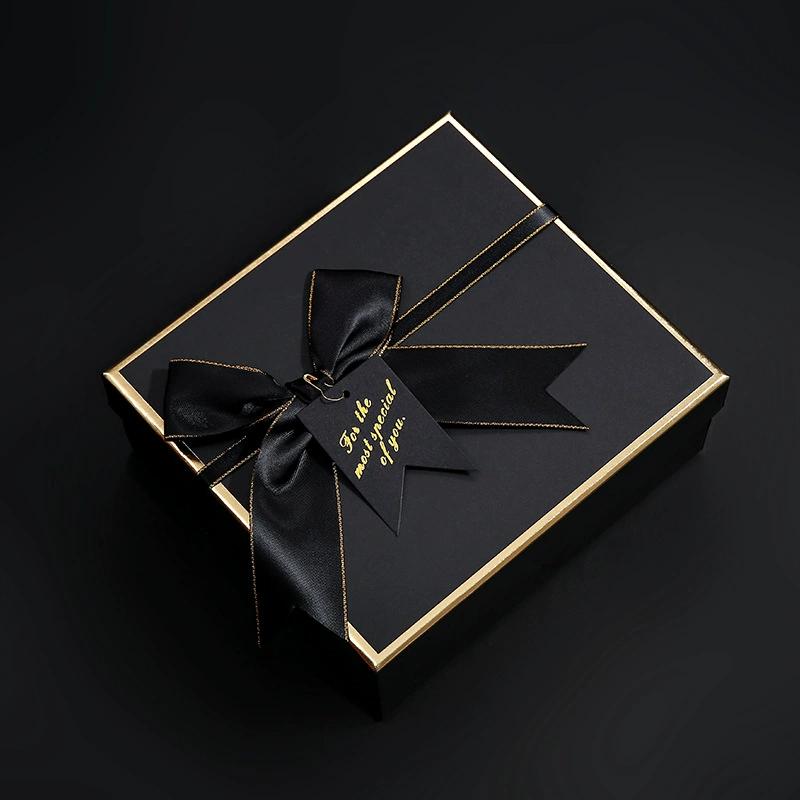 Rigid Presentation Gift Box with Gold Embossing